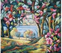 Lake in Bloom - Acrílica S/ tela 80x100