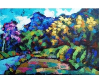 Estrada Graciosa - Acrílica s/ juta, 60x90