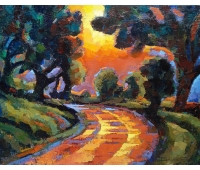 Estrada de hoje - Acrílica s/ juta 60x80